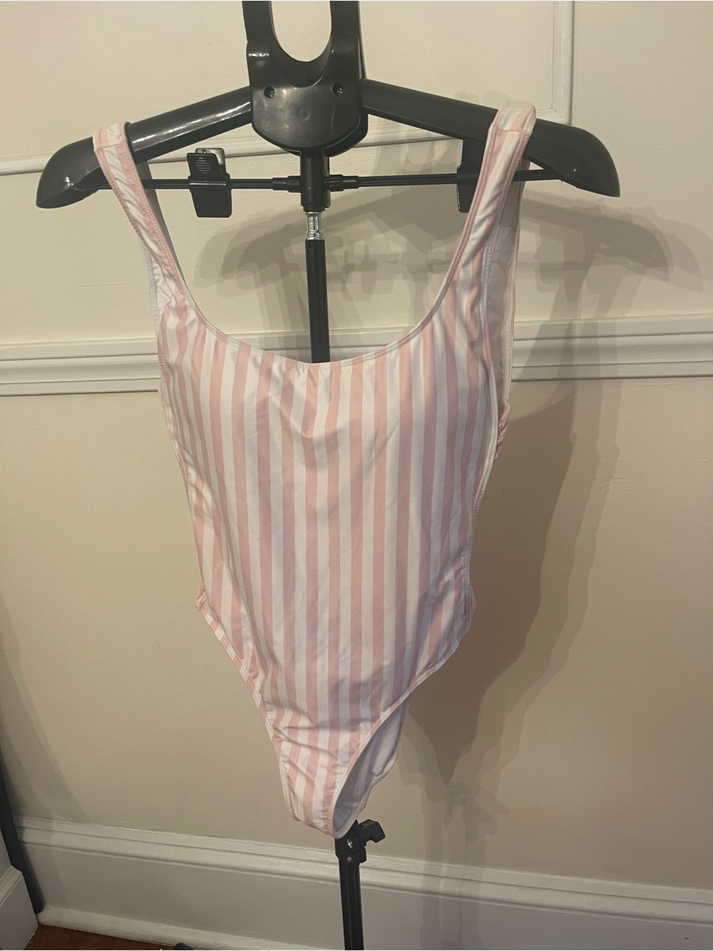 Kenny Flowers Pink & White Striped Scoop One-Piece Swimsuit